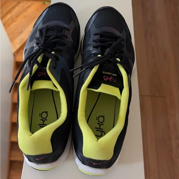 Brand new”RYKA influence”sneakers for women.Size-9,5,color-black/lemon/white.🖤💚🤍 - Picture 11 of 12